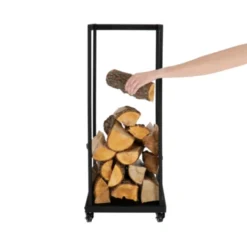 Livn Haardhout Opslagrek Verrijdbaar -Warmte And Ventilatie Winkel 123 1208