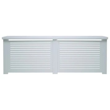 CanDo Radiatorpaneel Chester Wit MDF 60x50 Cm 2 CanDo Radiatorpaneel Chester Wit MDF 60x50 Cm - Afbeelding 2