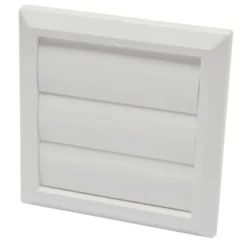 Sanivesk Overdrukrooster Met Lamellen Kunststof Wit Ø100/125 Mm