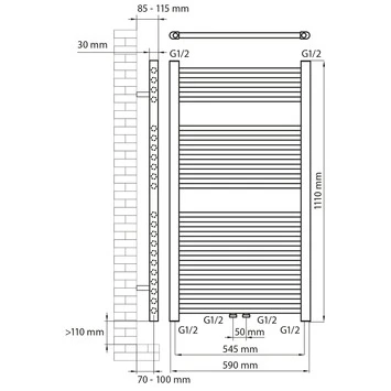 Haceka Designradiator Gobi Creme 565 Watt 111x59 Cm 2 Haceka Designradiator Gobi Creme 565 Watt 111x59 Cm - Afbeelding 2
