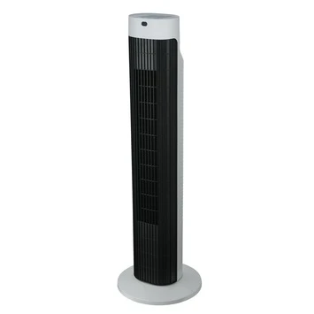 Zuilventilator Canberra 24x76 Cm Met Timerfunctie Wit/zwart -Warmte And Ventilatie Winkel 123 1529
