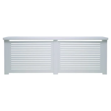 CanDo Radiatorpaneel Chester Wit MDF 100x60 Cm 2 CanDo Radiatorpaneel Chester Wit MDF 100x60 Cm - Afbeelding 2