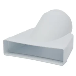 Sanivesk Vlakkanaal 220x55 Mm Verloopstuk Wit Ø 125 Mm