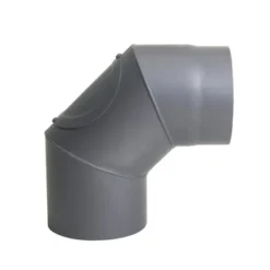 Livn Kachelpijp Bocht 90° Enkelwandig Met Opening En Afdekkapje Ø150 Mm