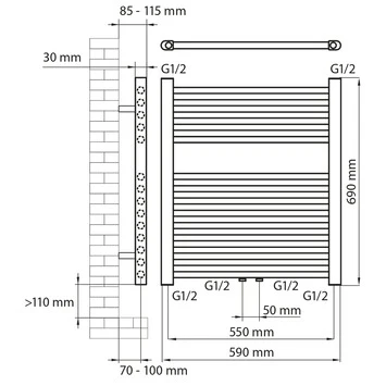 Haceka Designradiator Gobi Aluminium 368 Watt 69x59 Cm 2 Haceka Designradiator Gobi Aluminium 368 Watt 69x59 Cm - Afbeelding 2