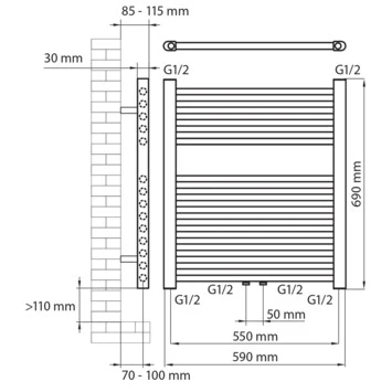 Haceka Designradiator Gobi Koper Structuur 368 Watt 69x59 Cm 2 Haceka Designradiator Gobi Koper Structuur 368 Watt 69x59 Cm - Afbeelding 2
