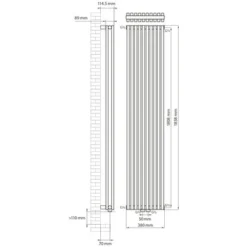 Haceka Designradiator Mojave Antraciet 184x38 Cm 7 Haceka Designradiator Mojave Antraciet 184x38 Cm -Warmte And Ventilatie Winkel 123 585
