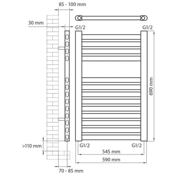 Haceka Designradiator Sinai Wit 367 Watt 69x59 Cm 3 Haceka Designradiator Sinai Wit 367 Watt 69x59 Cm - Afbeelding 3