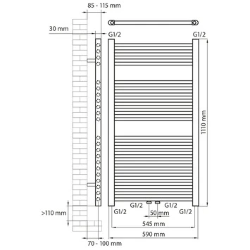 Haceka Designradiator Gobi Creme Structuur 565 Watt 111x59 Cm 2 Haceka Designradiator Gobi Creme Structuur 565 Watt 111x59 Cm - Afbeelding 2