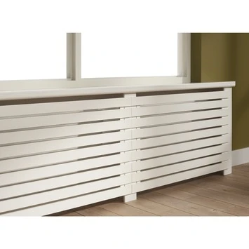CanDo Radiatorpaneel Burton Wit MDF 60x60 Cm 2 CanDo Radiatorpaneel Burton Wit MDF 60x60 Cm - Afbeelding 2