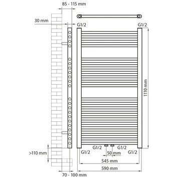 Haceka Designradiator Gobi Mint Grijs Structuur 565 Watt 111x59 Cm 2 Haceka Designradiator Gobi Mint Grijs Structuur 565 Watt 111x59 Cm - Afbeelding 2