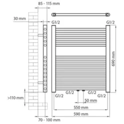 Haceka Designradiator Gobi Chroom 368 Watt 69x59 Cm -Warmte And Ventilatie Winkel 123 742