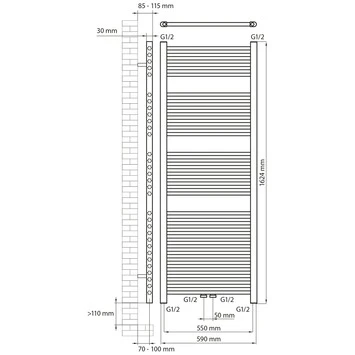 Haceka Designradiator Gobi Goud Structuur 829 Watt 162x59 Cm 2 Haceka Designradiator Gobi Goud Structuur 829 Watt 162x59 Cm - Afbeelding 2