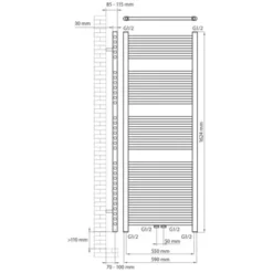 Haceka Designradiator Gobi Wit 829 Watt 162x59 Cm -Warmte And Ventilatie Winkel 123 794