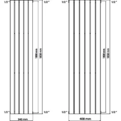 Haceka Designradiator Negev Wit 715 Watt 184x34 Cm -Warmte And Ventilatie Winkel 123 839
