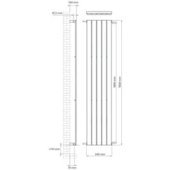 Haceka Designradiator Negev Wit 715 Watt 184x34 Cm -Warmte And Ventilatie Winkel 123 840
