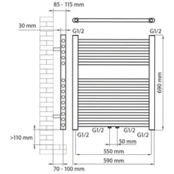 Haceka Designradiator Gobi Zwart 368 Watt 59x69 Cm -Warmte And Ventilatie Winkel 123 843