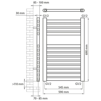 Haceka Designradiator Sinai Grijs / Zilver 367 Watt 69x59 Cm 3 Haceka Designradiator Sinai Grijs / Zilver 367 Watt 69x59 Cm - Afbeelding 3