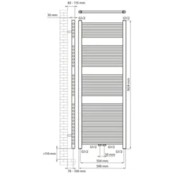 Haceka Designradiator Gobi Chroom 565 Watt 162x59 Cm 5 Haceka Designradiator Gobi Chroom 565 Watt 162x59 Cm -Warmte And Ventilatie Winkel 123 865