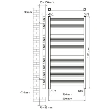 Haceka Designradiator Sahara Wit 627 Watt 110x59 Cm 4 Haceka Designradiator Sahara Wit 627 Watt 110x59 Cm - Afbeelding 4