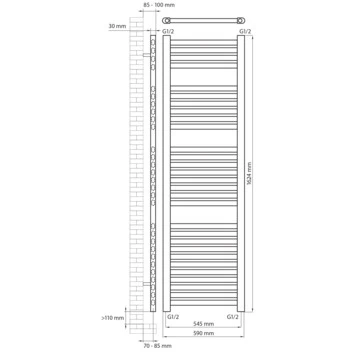 Haceka Designradiator Sinai Satijn Grijs 835 Watt 162x59 Cm 3 Haceka Designradiator Sinai Satijn Grijs 835 Watt 162x59 Cm - Afbeelding 3