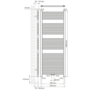 Haceka Designradiator Gobi Bruin Structuur 829 Watt 162x59 Cm 2 Haceka Designradiator Gobi Bruin Structuur 829 Watt 162x59 Cm - Afbeelding 2