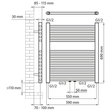 Haceka Designradiator Gobi Petrol Structuur 368 Watt 69x59 Cm 2 Haceka Designradiator Gobi Petrol Structuur 368 Watt 69x59 Cm - Afbeelding 2