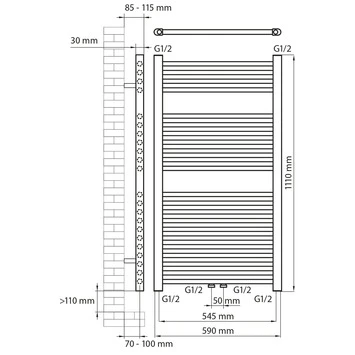 Haceka Designradiator Gobi Aluminium 565 Watt 111x59 Cm 2 Haceka Designradiator Gobi Aluminium 565 Watt 111x59 Cm - Afbeelding 2