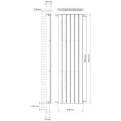 Haceka Designradiator Negev Wit 858 Watt 184x41 Cm -Warmte And Ventilatie Winkel 123 978